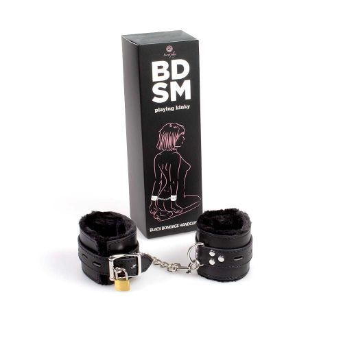 Наручники чорного кольору Secret Play Bondage Handcuffs Наручники чорного кольору Secret Play Bondage Handcuffs