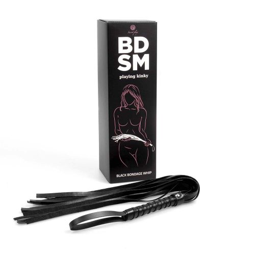 Шлепалка черного цвета Secret Play BDSM Playing Kinky Bondage Whip Шлепалка черного цвета Secret Play BDSM Playing Kinky Bondage Whip