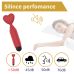 Мини-вибратор с наконечником в форме сердца красного цвета Erospace Sweet Play Mini Heart Vibrator модель A14