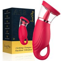 Вакуумний стимулятор із язичком Erospace Licking Tongue Suction Vibrator Sweet Play A18