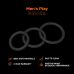 Эрекционные кольца на член черного цвета Erospace Men’s Play Set Of 3 Cock Rings модель B7 3 штуки