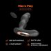 Вибромассажер простаты с ротацией и пультом управления черный Erospace Vibration & 360° Rotation Men’s Play B12