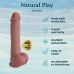 Фаллоимитатор реалистичный на присоске силиконовый телесного цвета Erospace Natural Play Dildo модель D3