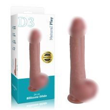 Фаллоимитатор реалистичный на присоске силиконовый телесного цвета Erospace Natural Play Dildo модель D3