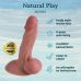 Фаллоимитатор реалистичный на присоске силиконовый телесного цвета Erospace Natural Play Dildo модель D4