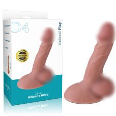 Фаллоимитатор реалистичный на присоске силиконовый телесного цвета Erospace Natural Play Dildo модель D4