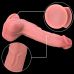 Реалістичний вібратор на присосці з відростком для клітора тілесний з пультом керування Erospace Thrusting Dildo