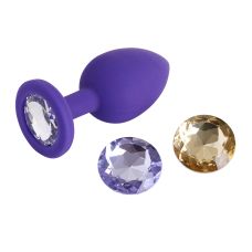 Анальна пробка зі знімними кристалами Bootylicious розмір m So Divine