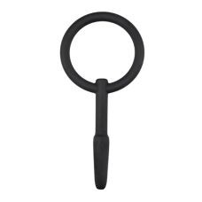 Уретральний силіконовий стимулятор із кільцем чорного кольору Sinner довжина 85 мм