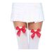 Панчохи з червоним бантом білого кольору Leg Avenue розмір One Size