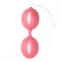 Вагинальные шарики со смещенным центром тяжести силиконовые розовые Easytoys