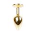 Анальная металлическая пробка золотистого цвета с красным камушком Boss series Plug Jewellery Gold Plug Red размер S Анальная металлическая пробка золотистого цвета с красным камушком Boss series Plug Jewellery Gold Plug Red размер S