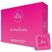 Стимулирующие презервативы с ребристой структурой из латекса прозрачного цвета Love Match 1 упаковка 144 штуки