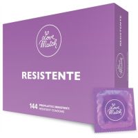 Презервативы повышенной надежности для анального секса из латекса прозрачного цвета Love Match Resistente 1 упаковка 144 штуки