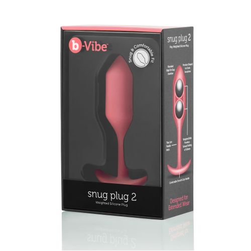 Безшовна силіконова анальна пробка з обтяженням B-Vibe для еротичних ігор коралова Безшовна силіконова анальна пробка з обтяженням B-Vibe для еротичних ігор коралова