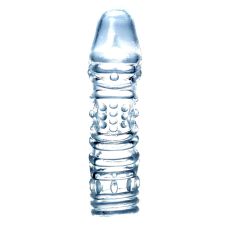 Насадка на член рельєфна прозорого кольору Boss series 