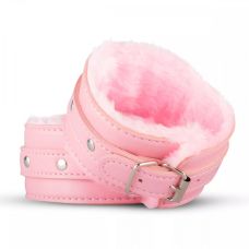 Окови для ніг на ланцюжку зі штучної шкіри та хутром усередині рожевого кольору Loveshop