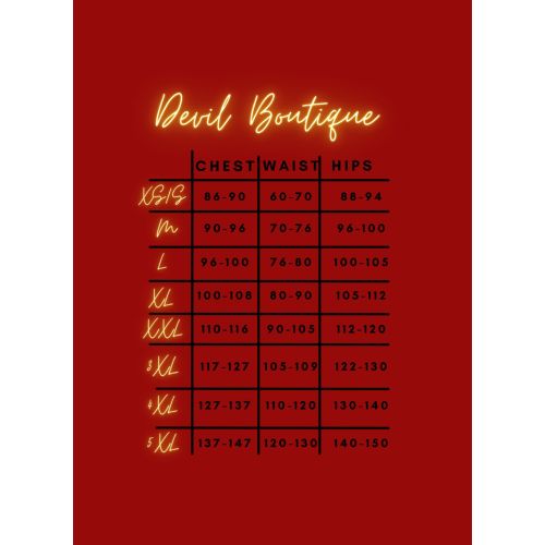 Прозрачный черный боди Devil Boutique размер M