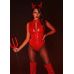 Боді великого розміру латексне червоного кольору Devil Boutique розмір S