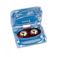 Вагинальные шарики металлические золотистого цвета Boss series Seven Creations 2 штуки