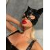 Маска кошки для ролевых игр виниловая черного цвета Devil Boutique  Маска кошки для ролевых игр виниловая черного цвета Devil Boutique