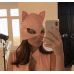 Маска кішки для рольових ігор вінілова рожевого кольору Devil Boutique Маска кішки для рольових ігор вінілова рожевого кольору Devil Boutique