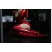 Сексуальные виниловые чулки красного цвета Devil Boutique размер S