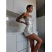 Сукня коротка лакована білого кольору Devil Boutique розмір M Сукня коротка лакована білого кольору Devil Boutique розмір M