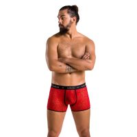 Мужские боксерки с вырезом сзади и рисунком красного цвета Passion Parker 046 размеры 2XL 3XL
