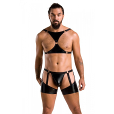 Сексуальний комплект чоловічий чорного кольору Passion 047 Aron розміри L XL