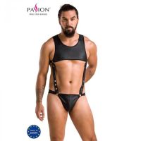 Комплект мужского эротического белья черного цвета Passion Adam black 056 размеры S M