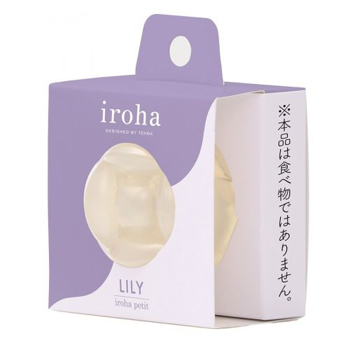 Вібратор для стимуляції клітора рельєфний прозорого кольору Iroha Petit Lily