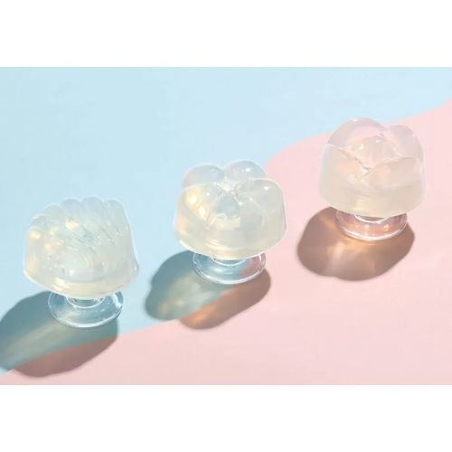 Вібратор для стимуляції клітора рельєфний прозорого кольору Iroha Petit Lily