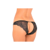 Трусики с открытым доступом сзади черного цвета Rene Rofe Lingerie Pure Nv Crotchless Panty Black размеры S M
