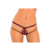 Трусики с вырезами бордового цвета Rene Rofe Lingerie Dive Deep Open Back Panty Burgundy размеры S M