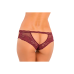 Трусики с вырезами бордового цвета Rene Rofe Lingerie Dive Deep Open Back Panty Burgundy размеры S M
