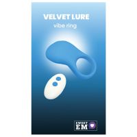 Эрекционное виброкольцо на член с пультом синего цвета Sweet Em 
