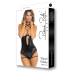 Боди с открытой грудью виниловый черного цвета Rene Rofe Lingerie Vinyl Vibes Teddy Black размеры S M