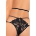Комплект женского белья черного цвета Rene Rofe Lingerie Peep Show Strap & Lace Teddy Black размеры S M