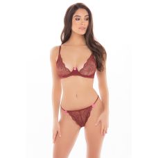 Комплект женского белья красного цвета Rene Rofe Lingerie Staying In 2PC Set Rеd размеры S M