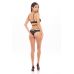 Комплект жіночої білизни чорного кольору Rene Rofe Lingerie 2pc Bra And Panty Set Black розміри S M