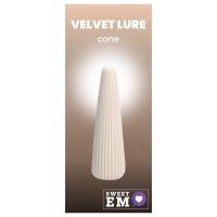 Вибратор-конус рельефный для клитора бежевый Sweet Em 10 режимов