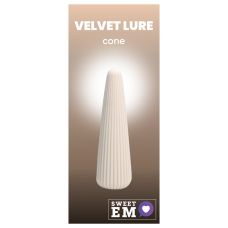 Вибратор-конус рельефный для клитора бежевый Sweet Em 10 режимов