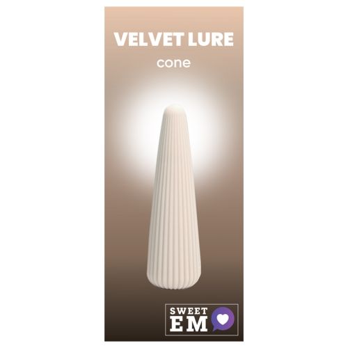 Вибратор-конус рельефный для клитора бежевый Sweet Em 10 режимов