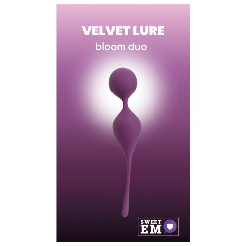Вагинальные шарики на мягком соединении фиолетовые Sweet Em