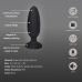 Анальная пробка с закруглённым кончиком и ограничителем чёрная Sweet Em размер S