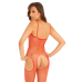 Бодистокинг в сеточку с вырезами красного цвета Rene Rofe Lingerie Industrial Net Suspender Bodystocking Red размер Оne size