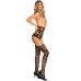 Чулки с поясом черного цвета Rene Rofe Lingerie Topless Bodystocking Black размер Оne size