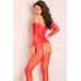 Бодистокинг в сетку из нежного кружева красного цвета Rene Rofe Lingerie размер One Size Бодистокинг в сетку из нежного кружева красного цвета Rene Rofe Lingerie размер One Size