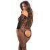 Бодистокинг с открытыми плечами и открытым доступом черного цвета Rene Rofe Lingerie Make You Melt Bodystocking размер Size Plus